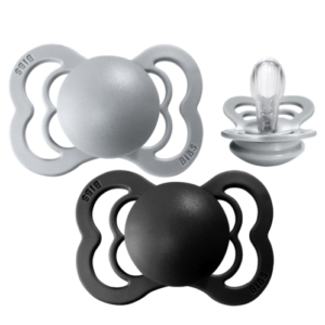 BIBS® Supreme duda Cloud & Black Silicone (6-36m)