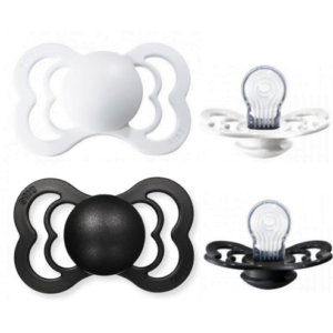 BIBS® Supreme duda White & Black Silicone (0-6m)
