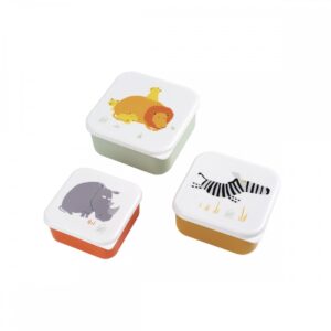MAISON PETIT JOUR® Set 3 lunch boxov La savane