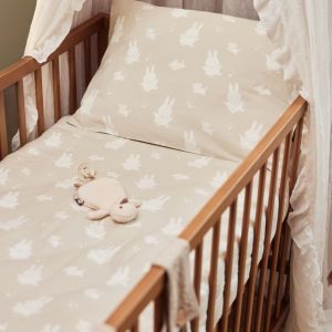 Jollein® Otroška posteljnina 2-delna 100x135/140cm – Miffy&Snuffy Nougat