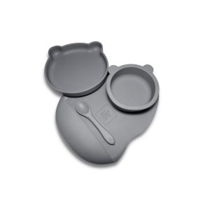 Lizy Kids® Silikonski jedilni set “Gray”