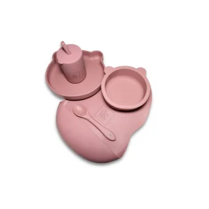 Lizy Kids® Silikonski jedilni set "Rose"