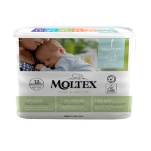Moltex Pure & Nature newborn otroške pleničke 2-5 kg, 22 kos