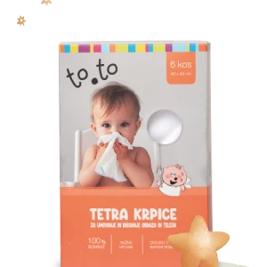 TOSAMA® to.to bombažne tetra krpice za umivanje, 6 kos