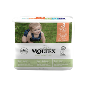 Moltex Pure & Nature midi otroške plenice 4-9 kg, 33 kos
