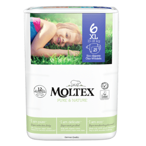 Moltex Pure & Nature XL otroške plenice 13-18 kg, 21 kos