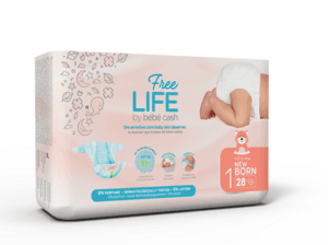 Otroške pleničke Freelife New born 2-5 kg, 28 kos
