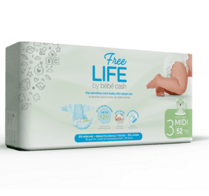 Otroške pleničke Freelife midi 4-9 kg, 52 kos